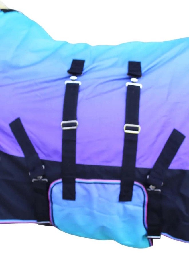 تشالنجر غطاء شتوي للخيول، 84 بوصة، 1200D، مبطن بصوف متوسط الوزن، حزام بطن، 394LG - Image 5